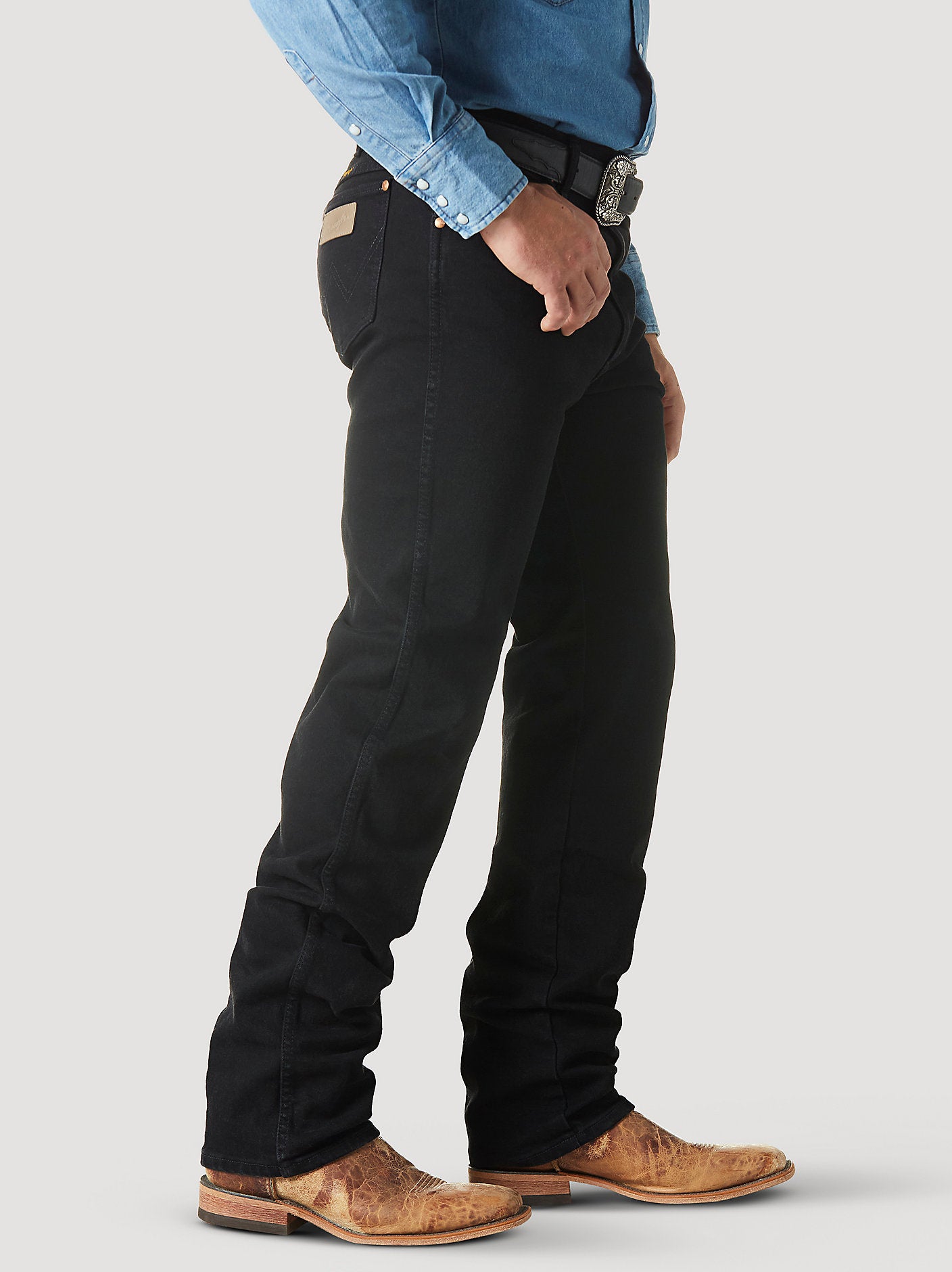 Black - Wrangler® Cowboy Cut® Original Fit Active Flex Jeans