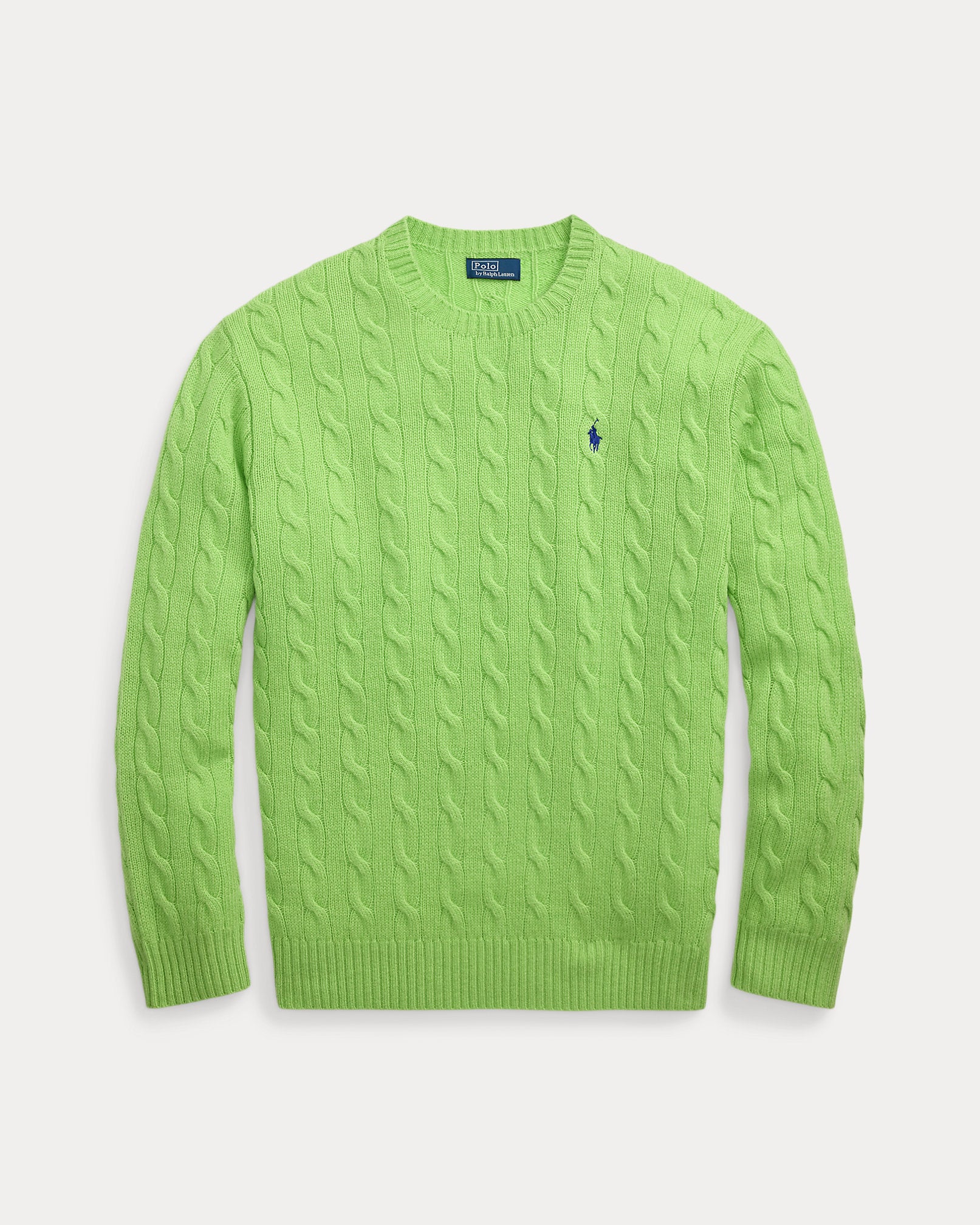 Cable Wool-Cashmere Crewneck Sweater